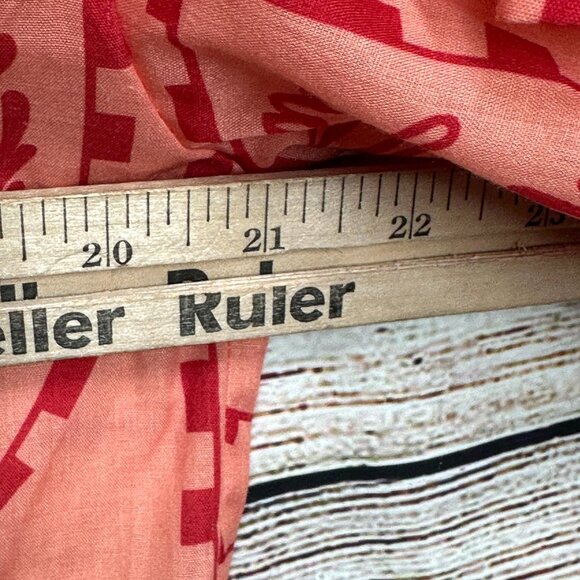 Petal & Pup Button-Up Shirt & Shorts Set Womens XS Peach Palms Taylor Cotton - Picture 4 of 16